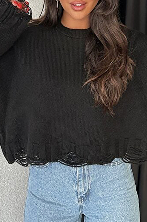 Пуловер NEVRINZA BLACK, Цвят: черен, IVET.BG - Твоят онлайн бутик.