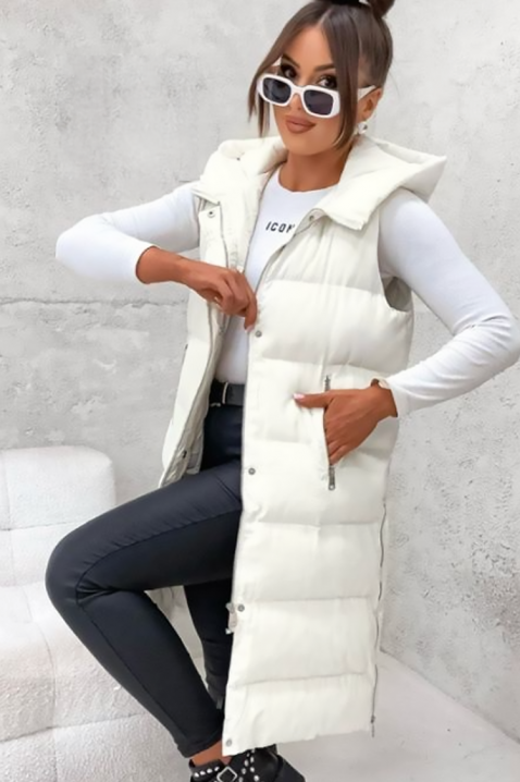 Елек GRENORZA WHITE, Цвят: бял, IVET.BG - Твоят онлайн бутик.