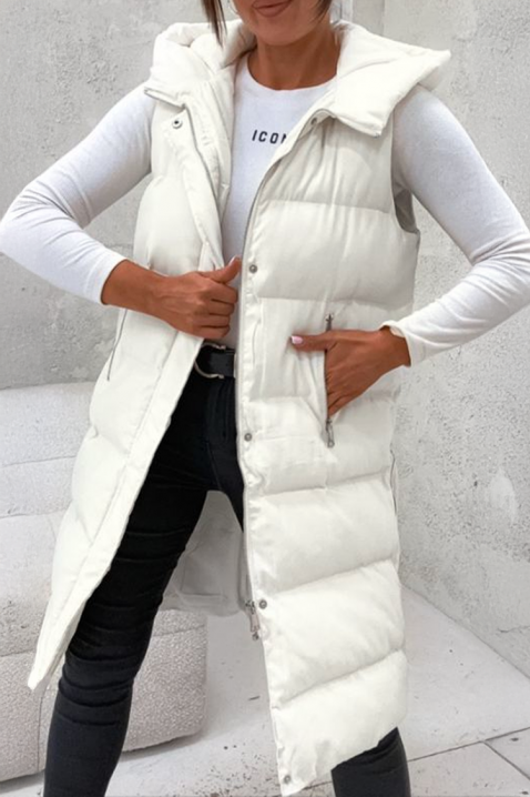 Елек GRENORZA WHITE, Цвят: бял, IVET.BG - Твоят онлайн бутик.