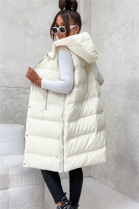 Елек GRENORZA WHITE, Цвят: бял, IVET.BG - Твоят онлайн бутик.