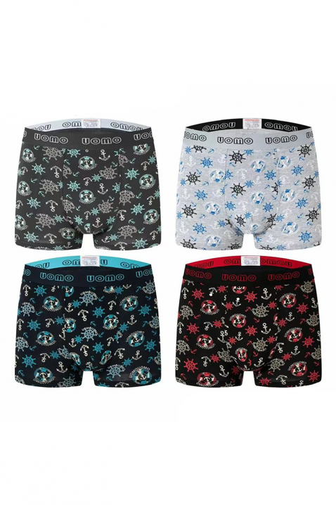 Комплект от 4 броя мъжки боксерки ZILFIR, Цвят: многоцветен, IVET.BG - Твоят онлайн бутик.