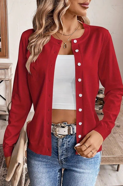 Жилетка REVOLZANA RED, Цвят: червен, IVET.BG - Твоят онлайн бутик.