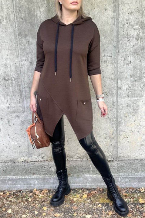 Туника ALEZONDA BROWN, Цвят: кафяв, IVET.BG - Твоят онлайн бутик.