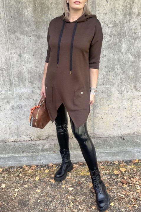 Туника ALEZONDA BROWN, Цвят: кафяв, IVET.BG - Твоят онлайн бутик.