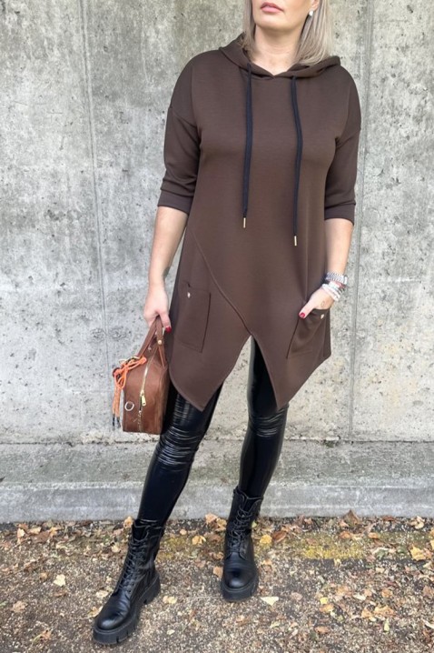 Туника ALEZONDA BROWN, Цвят: кафяв, IVET.BG - Твоят онлайн бутик.