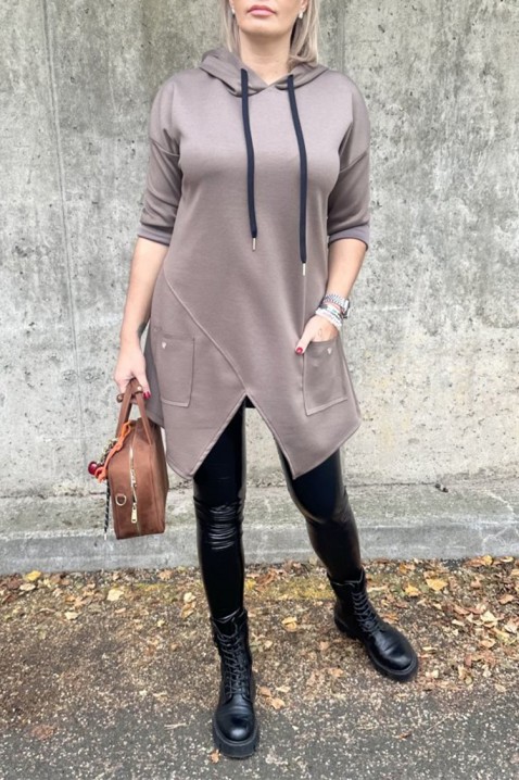 Туника ALEZONDA MOCHA, Цвят: мока, IVET.BG - Твоят онлайн бутик.