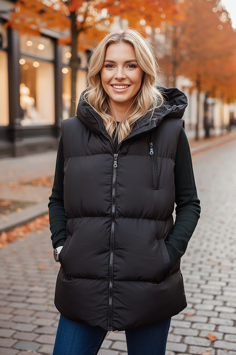 Елек ZORVELZA BLACK, Цвят: черен, IVET.BG - Твоят онлайн бутик.