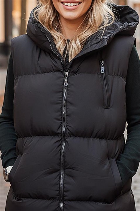 Елек ZORVELZA BLACK, Цвят: черен, IVET.BG - Твоят онлайн бутик.