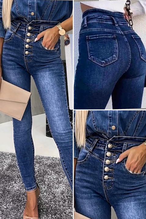 Дънки NADOVALA, Цвят: син, IVET.BG - Твоят онлайн бутик.