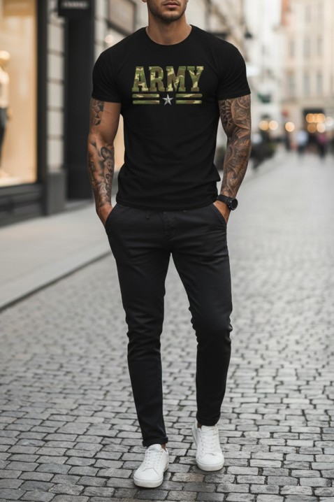 Мъжка тениска BOFEZO, Цвят: черен, IVET.BG - Твоят онлайн бутик.