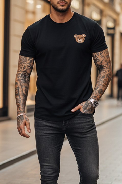 Мъжка тениска BRONOZ, Цвят: черен, IVET.BG - Твоят онлайн бутик.