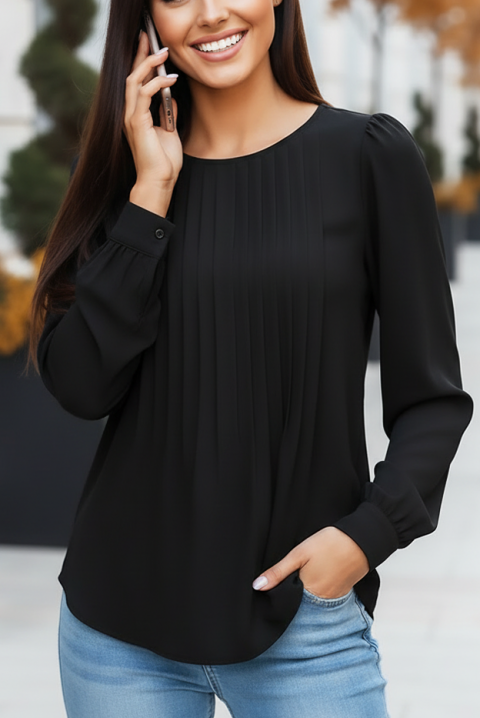 Дамска блуза TOVILDA BLACK, Цвят: черен, IVET.BG - Твоят онлайн бутик.