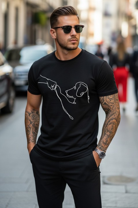 Мъжка тениска MOJORO, Цвят: черен, IVET.BG - Твоят онлайн бутик.