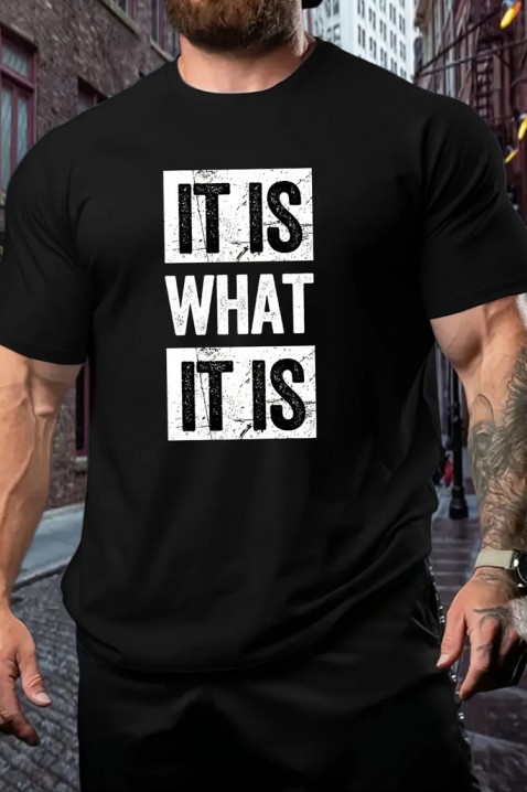 Мъжка тениска GRITER, Цвят: черен, IVET.BG - Твоят онлайн бутик.