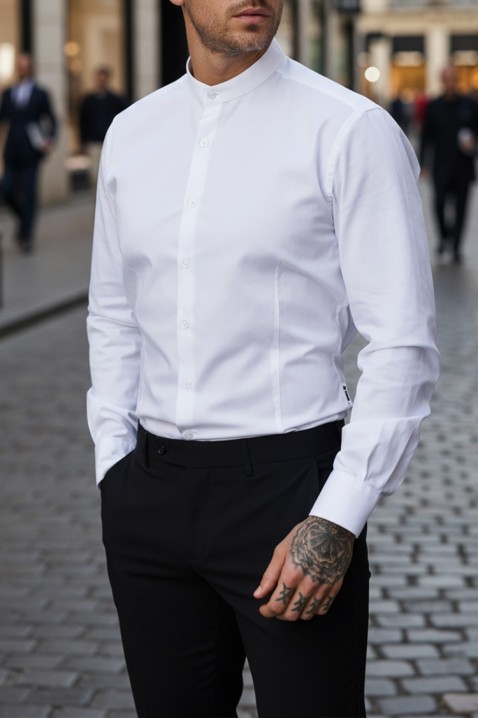 Мъжка риза JORJY WHITE, Цвят: бял, IVET.BG - Твоят онлайн бутик.