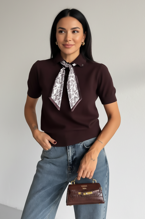 Топ FLURENZA BROWN, Цвят: кафяв, IVET.BG - Твоят онлайн бутик.