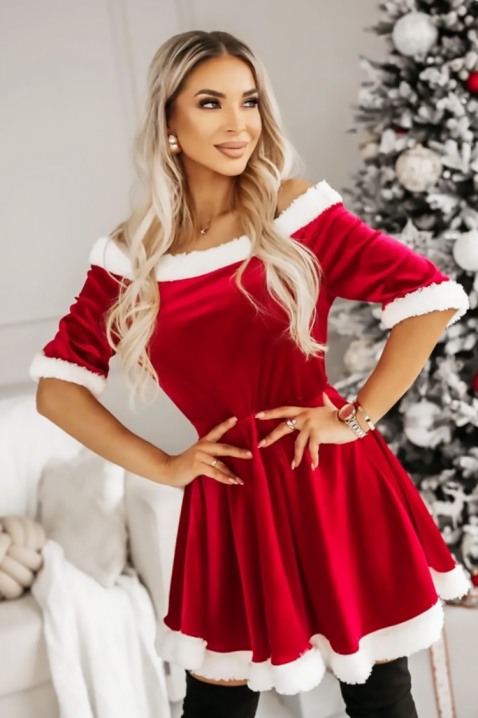 Рокля AKOLDITA, Цвят: червен, IVET.BG - Твоят онлайн бутик.