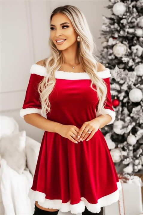 Рокля AKOLDITA, Цвят: червен, IVET.BG - Твоят онлайн бутик.