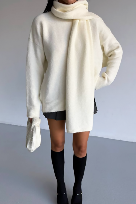 Пуловер ERTILODA ECRU, Цвят: екрю, IVET.BG - Твоят онлайн бутик.