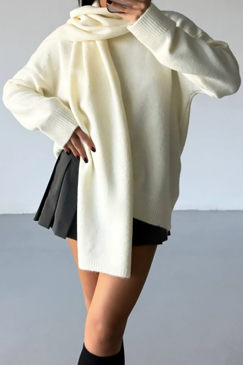 Пуловер ERTILODA ECRU, Цвят: екрю, IVET.BG - Твоят онлайн бутик.