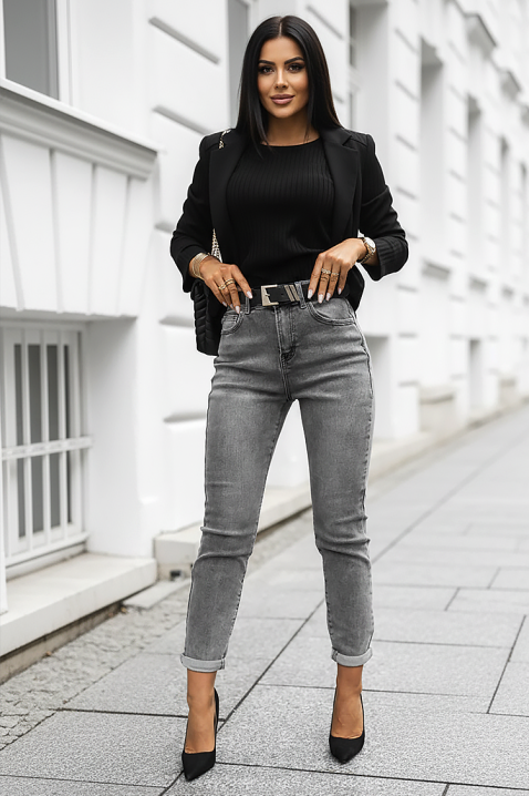 Дънки VERLINADA, Цвят: сив, IVET.BG - Твоят онлайн бутик.