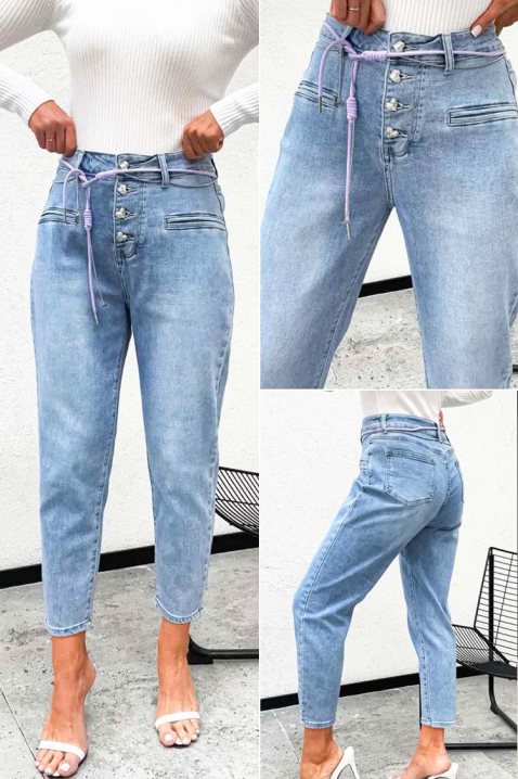 Дънки ORFOLDA, Цвят: светлосин, IVET.BG - Твоят онлайн бутик.