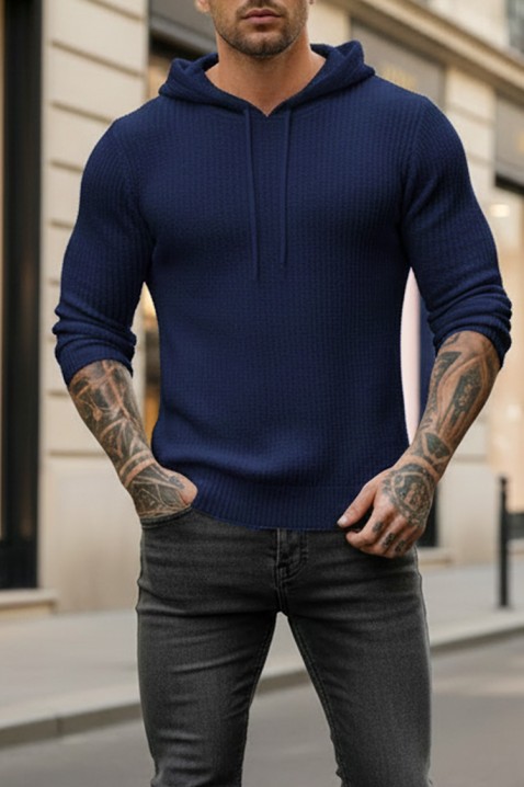 Мъжки пуловер JEROLDO NAVY, Цвят: тъмносин, IVET.BG - Твоят онлайн бутик.