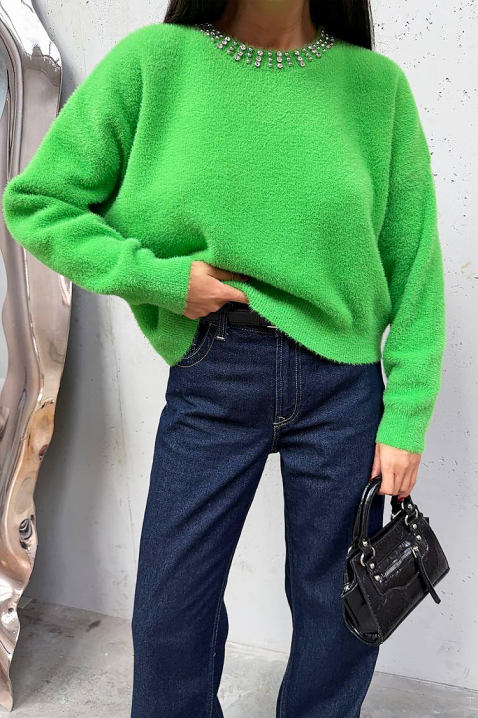 Пуловер VANILANZA GREEN, Цвят: зелен, IVET.BG - Твоят онлайн бутик.