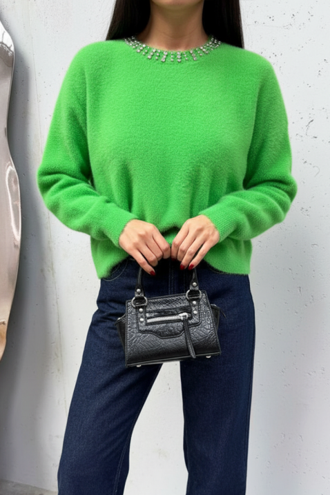 Пуловер VANILANZA GREEN, Цвят: зелен, IVET.BG - Твоят онлайн бутик.