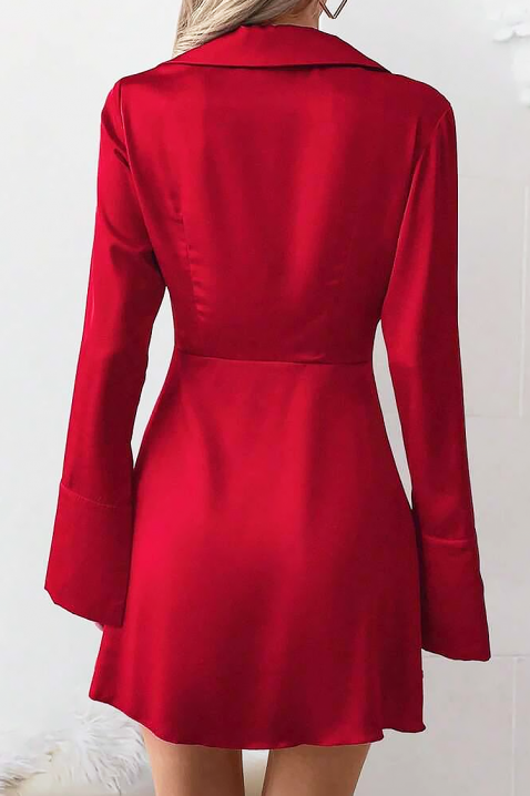 Рокля DEROLGA, Цвят: червен, IVET.BG - Твоят онлайн бутик.