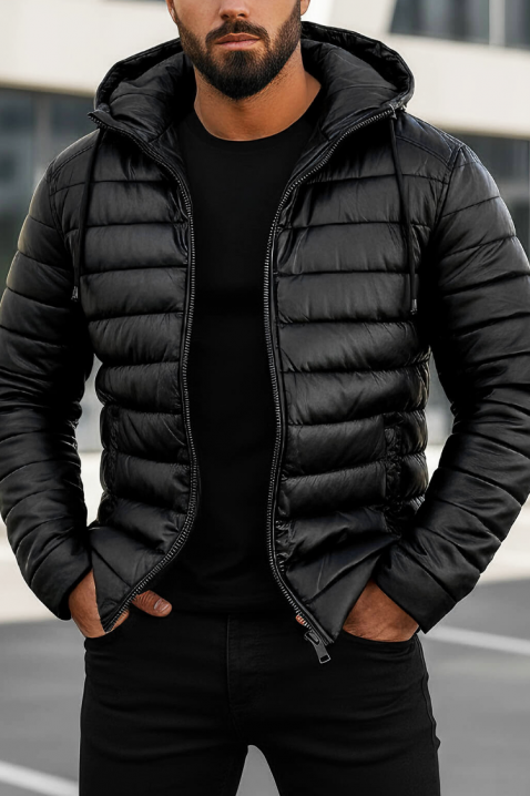 Мъжко яке ROZEZ, Цвят: черен, IVET.BG - Твоят онлайн бутик.