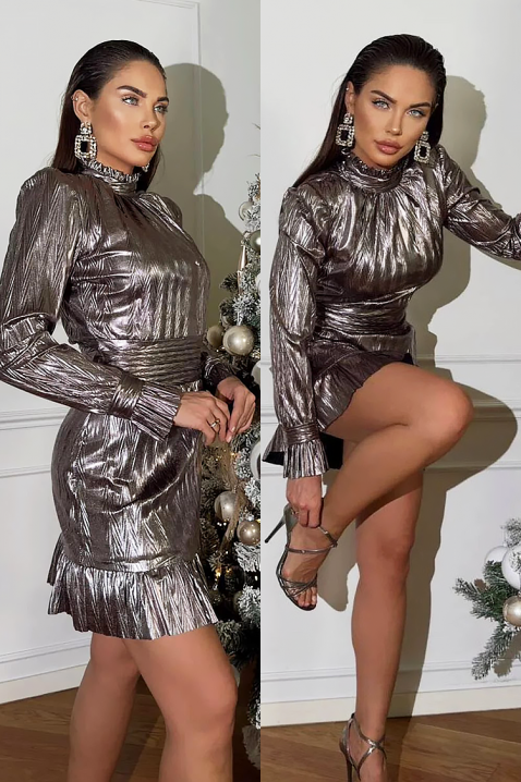 Рокля AMELVITA, Цвят: сребърен, IVET.BG - Твоят онлайн бутик.