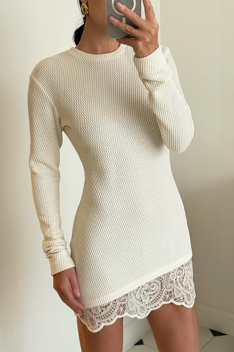 Рокля SIELARA, Цвят: екрю, IVET.BG - Твоят онлайн бутик.