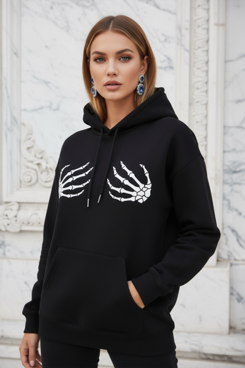 Суичър SKELETINA, Цвят: черен, IVET.BG - Твоят онлайн бутик.