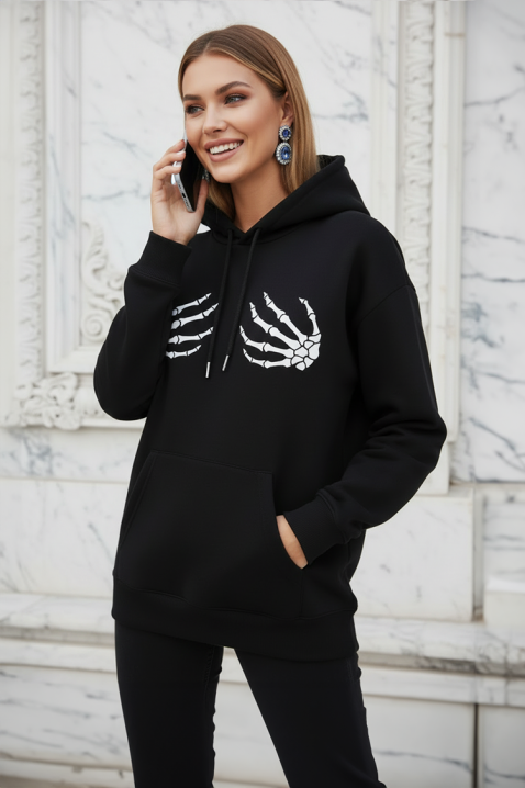 Суичър SKELETINA, Цвят: черен, IVET.BG - Твоят онлайн бутик.