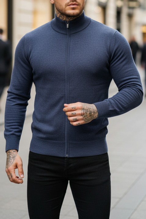 Мъжка жилетка KAROLDI NAVY, Цвят: тъмносин, IVET.BG - Твоят онлайн бутик.