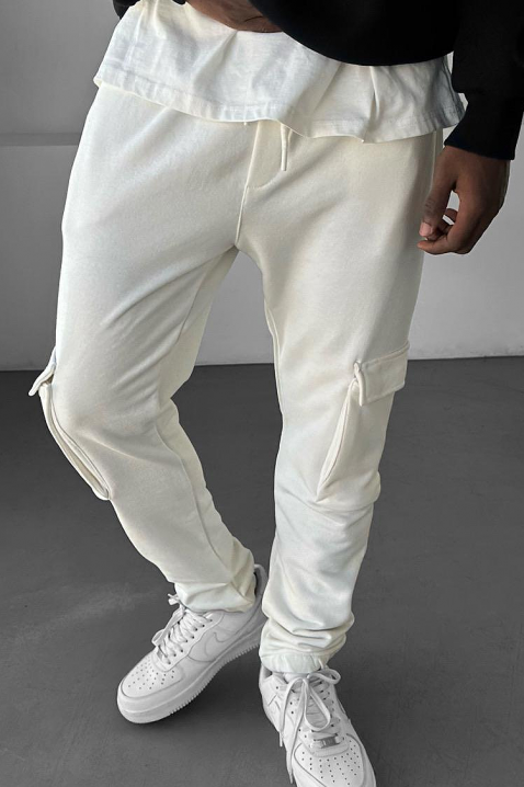 Мъжки панталон JOZBER WHITE, Цвят: бял, IVET.BG - Твоят онлайн бутик.