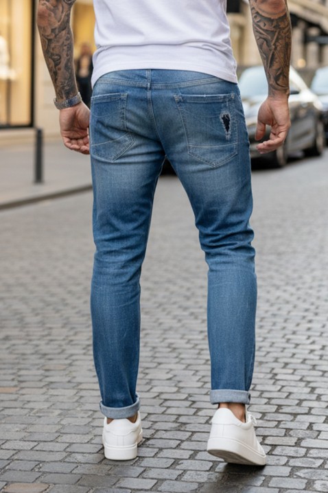 Мъжки дънки KARLODO BLUE, Цвят: син, IVET.BG - Твоят онлайн бутик.