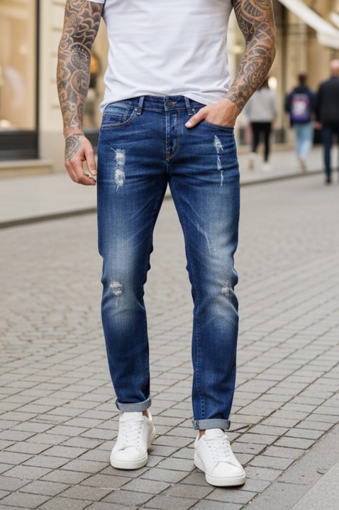 Мъжки дънки KONSOR, Цвят: тъмносин, IVET.BG - Твоят онлайн бутик.