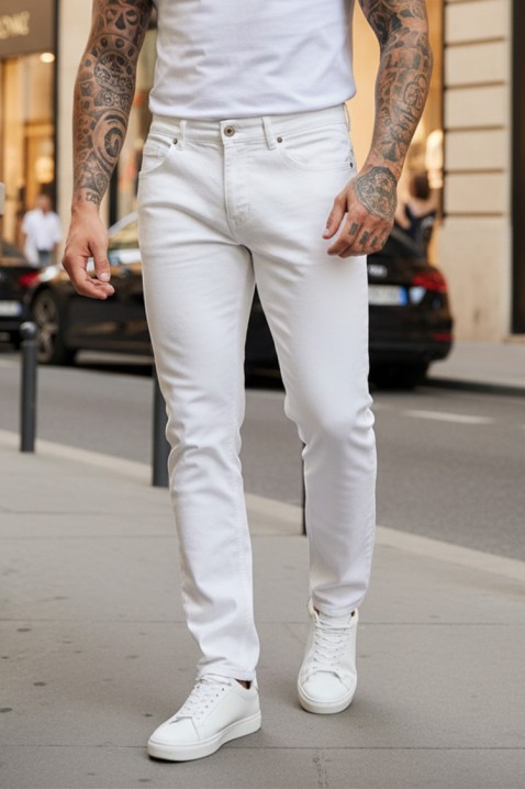 Мъжки дънки TOMSON, Цвят: бял, IVET.BG - Твоят онлайн бутик.