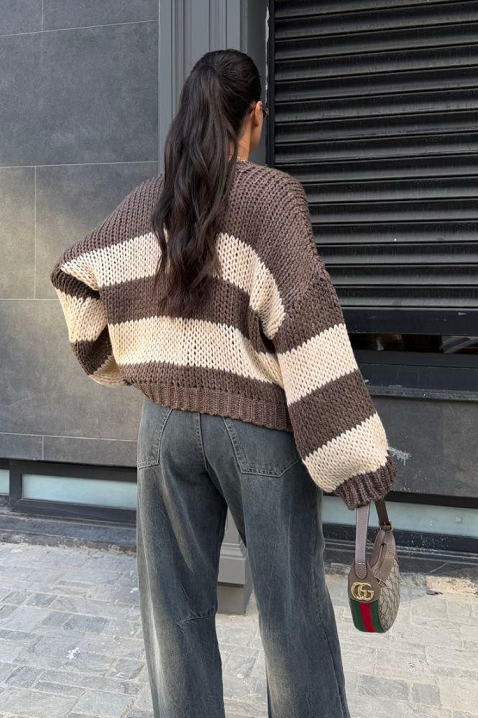 Пуловер LARDENZA BROWN, Цвят: кафяв, IVET.BG - Твоят онлайн бутик.