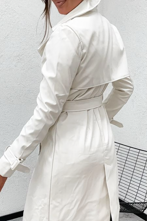 Тренчкот NATRENDA WHITE, Цвят: бял, IVET.BG - Твоят онлайн бутик.