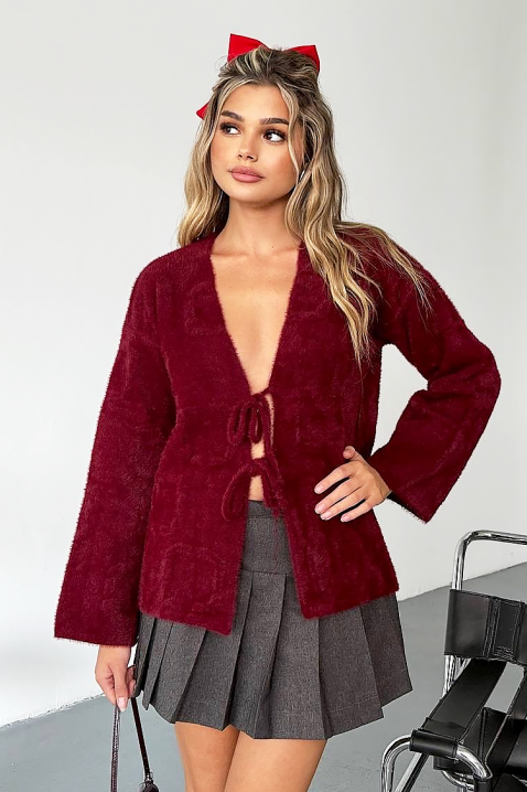 Жилетка PLAVINZA, Цвят: бордо, IVET.BG - Твоят онлайн бутик.