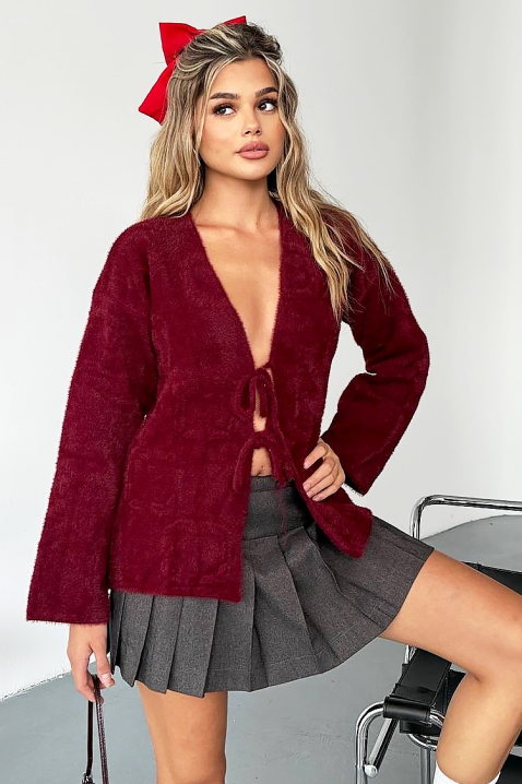 Жилетка PLAVINZA, Цвят: бордо, IVET.BG - Твоят онлайн бутик.