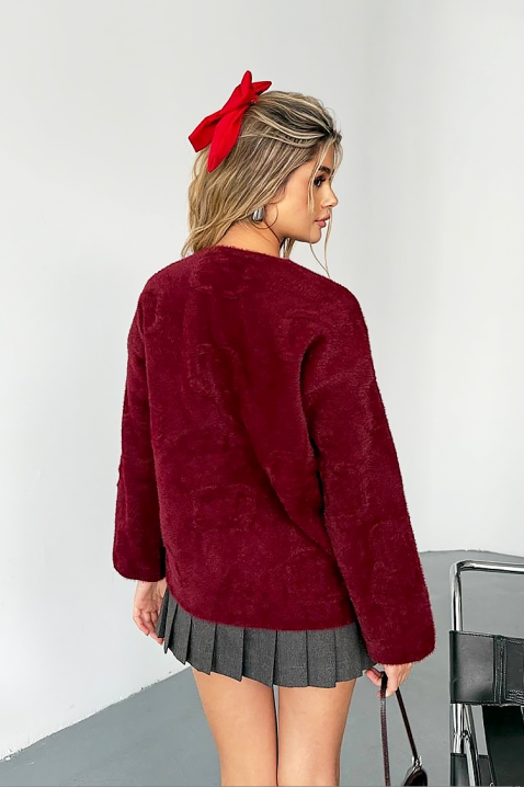 Жилетка PLAVINZA, Цвят: бордо, IVET.BG - Твоят онлайн бутик.