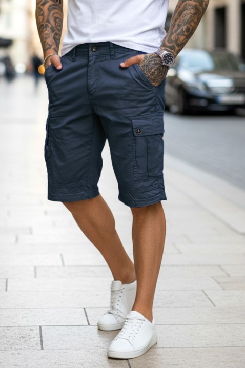 Мъжки къси панталони MIRKIZ NAVY, Цвят: тъмносин, IVET.BG - Твоят онлайн бутик.