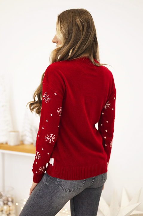 Пуловер ROLZONA RED, Цвят: червен, IVET.BG - Твоят онлайн бутик.