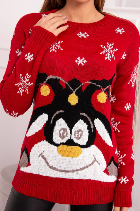 Пуловер CATRINZA RED, Цвят: червен, IVET.BG - Твоят онлайн бутик.