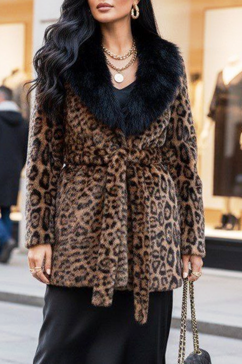 Палто KATELINDA, Цвят: леопард, IVET.BG - Твоят онлайн бутик.