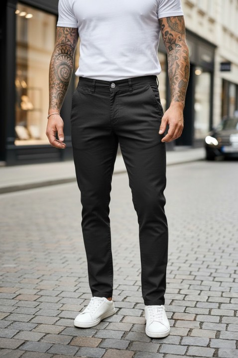 Мъжки панталон TELRET BLACK, Цвят: черен, IVET.BG - Твоят онлайн бутик.